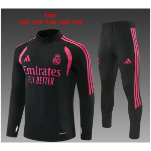 Kids Real Madrid Black Training Suit 2026/27