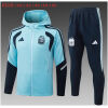 Kids Argentina Light Blue Hoodie Jacket + Pants Training Suit 2026