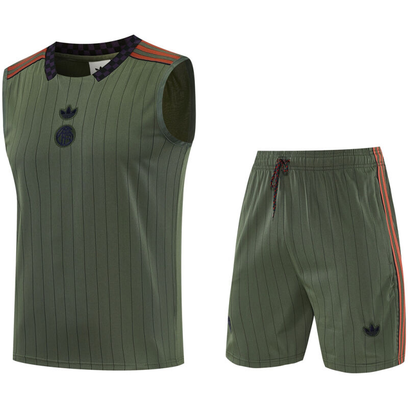 Mens Bayern Munich Singlet Suit Green 2025/26-jerseyio