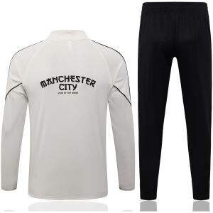 Mens Manchester City Training Suit Cream 2026/27-jerseyio
