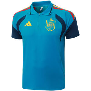 Mens Spain Polo Shirt Lake Blue 2026-jerseyio