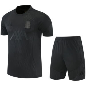 Mens Liverpool Short Training Suit Black 2026/27-jerseyio