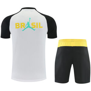 Mens Brazil Short Training Suit Jordan White 2026-jerseyio