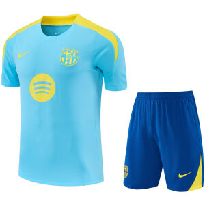 Mens Barcelona Short Training Suit Blue 2025/26-jerseyio