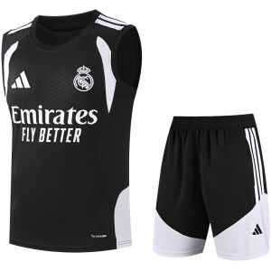 Mens Real Madrid Black Singlet Suit 2026/27