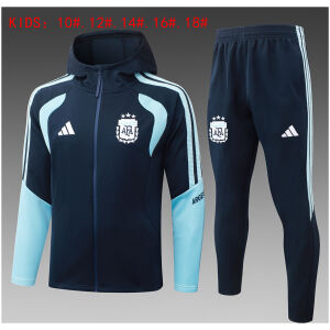 Kids Argentina Hoodie Jacket + Pants Training Suit Navy 2026-jerseyio Kids Argentina Hoodie Jacket + Pants Training Suit Navy 2026-jerseyio