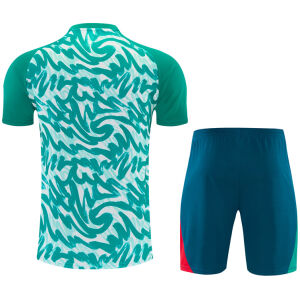 Mens Portugal Short Training Suit Green Pattern 2026-jerseyio