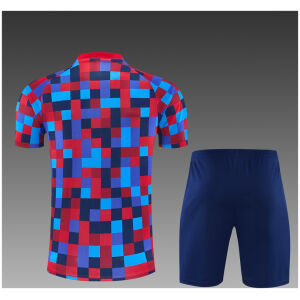 Kids Barcelona Short Training Suit Red – Blue 2026/27-jerseyio
