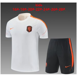 Kids Netherlands Short Training Suit White 2026-jerseyio Kids Netherlands Short Training Suit White 2026-jerseyio