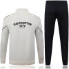 Mens Manchester City Jacket + Pants Training Suit Cream 2026/27-jerseyio