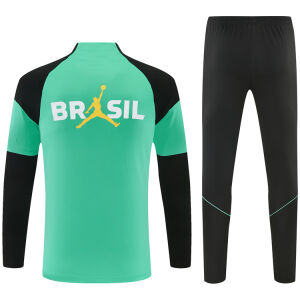 Mens Brazil x Jordan Training Suit Light Green 2026-jerseyio