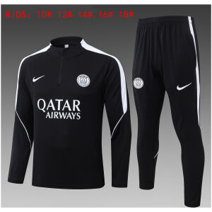 Kids PSG Training Suit Black 2026/27-jerseyio