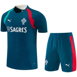 Mens Portugal Short Training Suit Green 2026-jerseyio