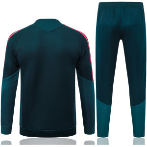 Mens Real Madrid Dark Green Jacket + Pants Training Suit 2026/27