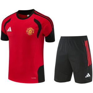 Mens Manchester United Short Training Suit Red 2026/27-jerseyio