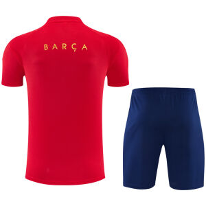 Mens Barcelona Short Training Suit Red 2026/27-jerseyio
