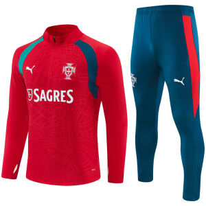 Mens Portugal Training Suit Red 2026-jerseyio