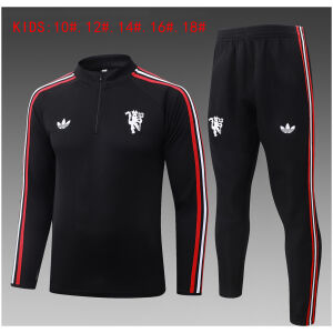 Kids Manchester United Black Training Suit 2026/27