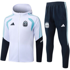 Mens Argentina White Hoodie Jacket + Pants Training Suit 2026 Mens Argentina White Hoodie Jacket + Pants Training Suit 2026