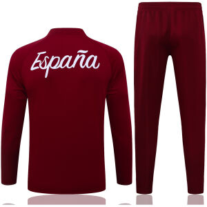Mens Spain Training Suit Burgundy 2026-jerseyio