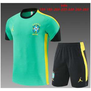 Kids Brazil Short Training Suit Jordan Green 2026-jerseyio Kids Brazil Short Training Suit Jordan Green 2026-jerseyio