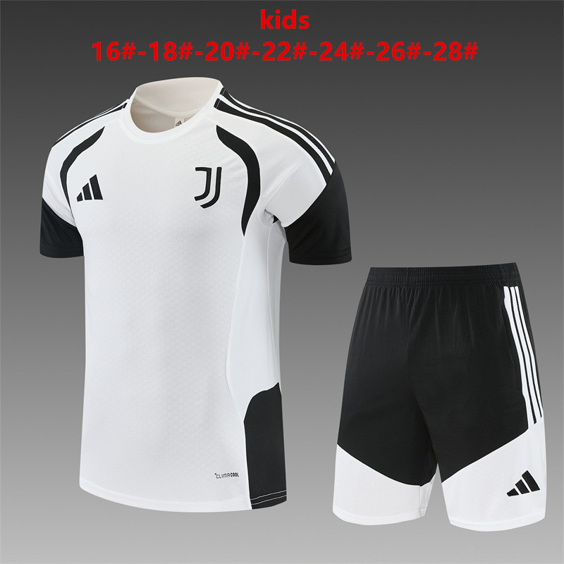 Kids Juventus Short Training Suit White 2026/27 Kids Juventus Short Training Suit White 2026/27