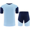 Mens Ajax Short Training Suit Light Blue 2026/27-jerseyio