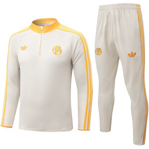 Mens Bayern Munich Cream Training Suit 2026/27 Mens Bayern Munich Cream Training Suit 2026/27