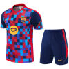 Mens Barcelona Short Training Suit Red – Blue 2026/27-jerseyio