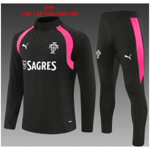 Kids Portugal Black Training Suit 2026 Kids Portugal Black Training Suit 2026