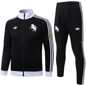 Mens Juventus Black Jacket + Pants Training Suit 2026/27