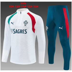 Kids Portugal Training Suit White 2026-jerseyio