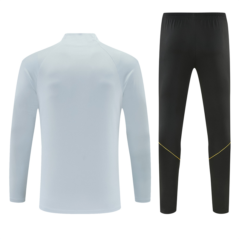 Mens Barcelona Training Suit Light Grey 2026/27 Mens Barcelona Training Suit Light Grey 2026/27 rear view of shirt and shorts