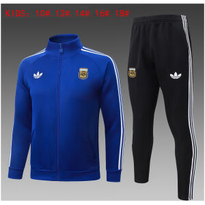Kids Argentina Jacket + Pants Training Suit Blue 2026-jerseyio Kids Argentina Jacket + Pants Training Suit Blue 2026-jerseyio