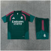 Kids Real Madrid Short Training Suit Dark Green 2026/27-jerseyio