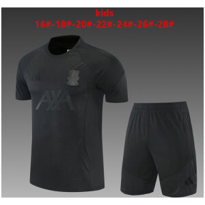 Kids Liverpool Short Training Suit Black 2026/27-jerseyio