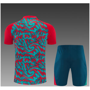 Kids Portugal Short Training Suit Red Pattern 2026-jerseyio