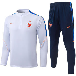 Mens France White Training Suit 2026 Mens France White Training Suit 2026
