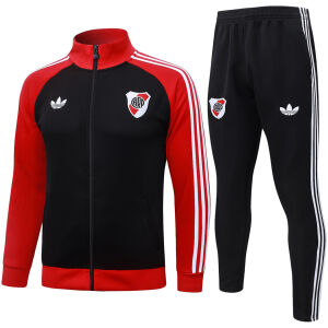Mens River Plate Black Jacket + Pants Training Suit 2026/27