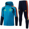 Mens Spain Aqua Blue Hoodie Jacket + Pants Training Suit 2026