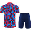 Mens Barcelona Short Training Suit Red – Blue 2026/27-jerseyio