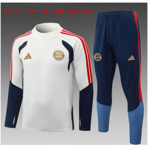 Kids Bayern Munich Cream Royal Training Suit 2026/27 Kids Bayern Munich Cream Royal Training Suit 2026/27