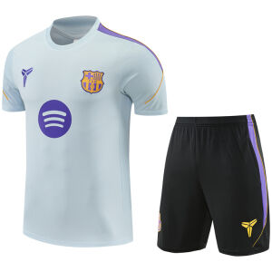 Mens Barcelona Short Light Grey Training Suit 2026/27