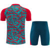 Mens Portugal Short Training Suit Red Pattern 2026-jerseyio