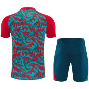 Mens Portugal Short Training Suit Red Pattern 2026-jerseyio