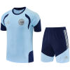 Mens Ajax Short Training Suit Light Blue 2026/27-jerseyio