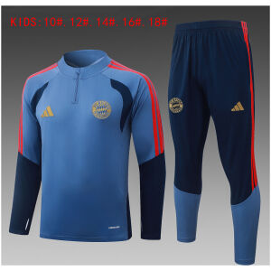 Kids Bayern Munich Steel Blue Training Suit 2026/27 Kids Bayern Munich Steel Blue Training Suit 2026/27