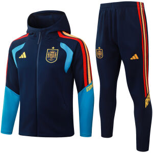 Mens Spain Navy Hoodie Jacket + Pants Training Suit 2026 Mens Spain Navy Hoodie Jacket + Pants Training Suit 2026