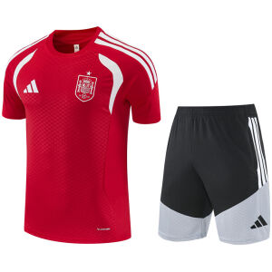 Mens Spain Short Training Suit Red 2026-jerseyio