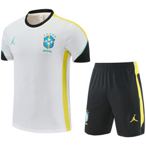 Mens Brazil Short Training Suit Jordan White 2026-jerseyio Mens Brazil Short Training Suit Jordan White 2026-jerseyio